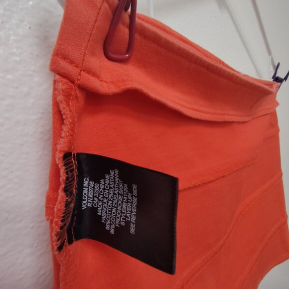 Volcom Orange Fitted Skirt – Size 5 – Cotton Blend - Picture 10 of 14